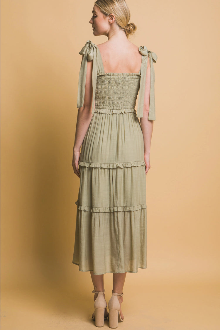 OLIVE MIDI DRESS
