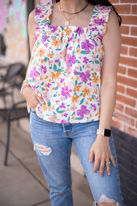 FULL BLOOM RUCHED TOP