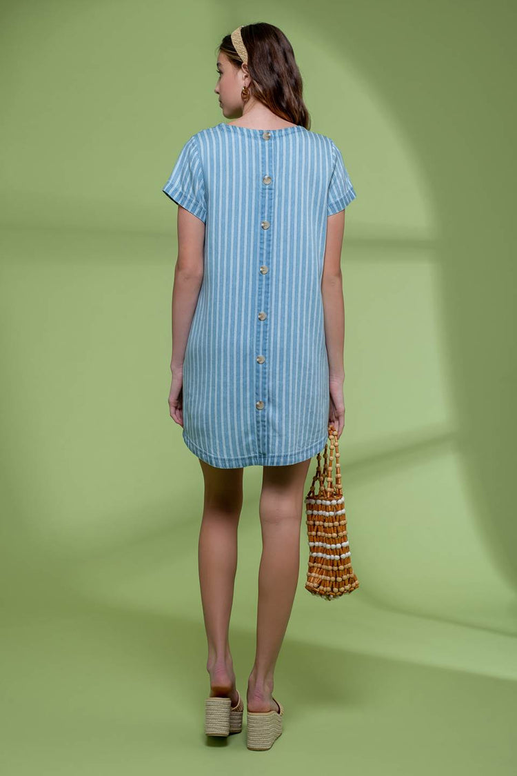 ONE WAY BACK BUTTON DRESS