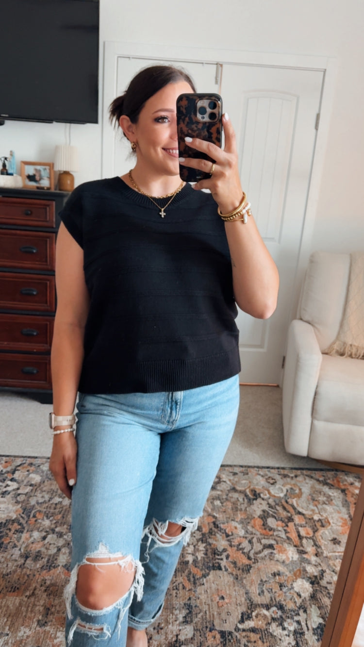 MIDNIGHT KNITTED TOP