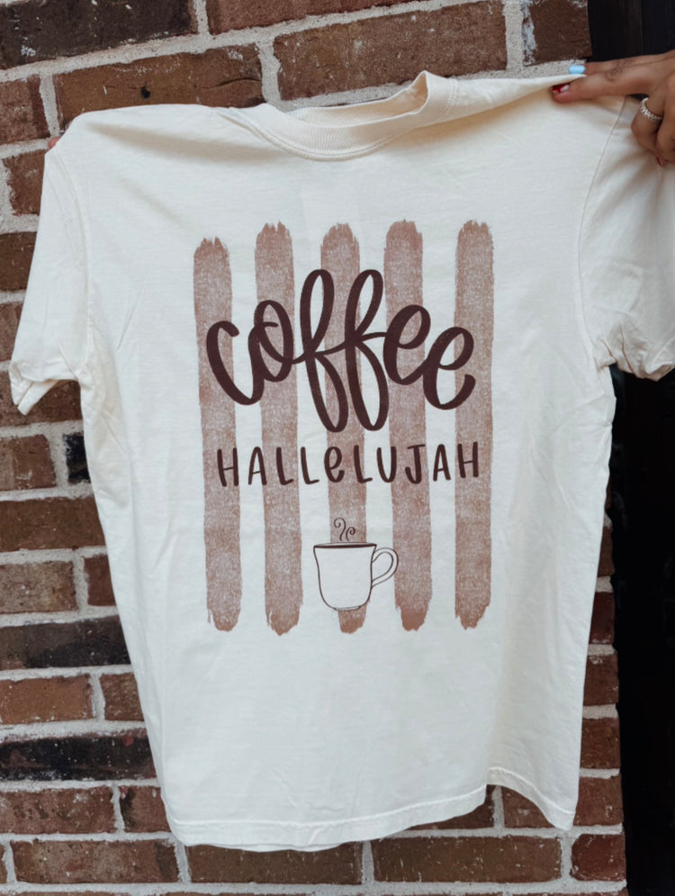 COFFEE HALLELUJAH GRAPHIC TEE