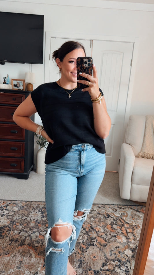 MIDNIGHT KNITTED TOP
