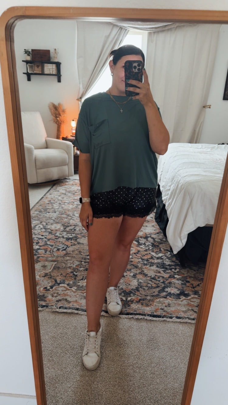OVERSIZED RIBBED TOP IN JADE