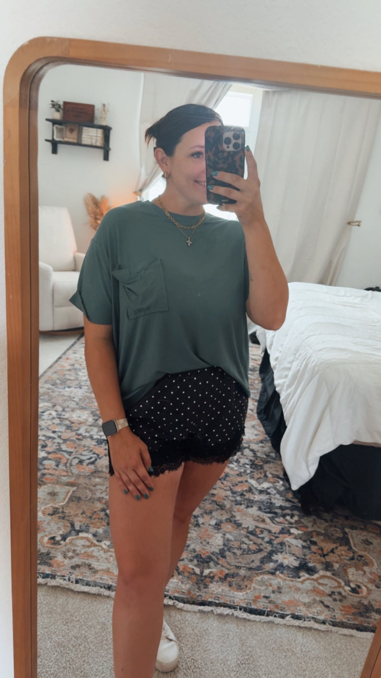 OVERSIZED RIBBED TOP IN JADE