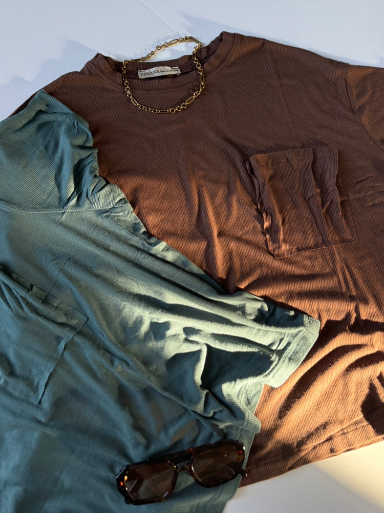 OVERSIZED RIBBED TOP IN JADE