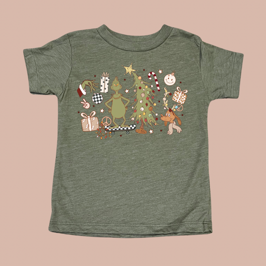 A GRINCH STORY TEE || OLIVE GREEN