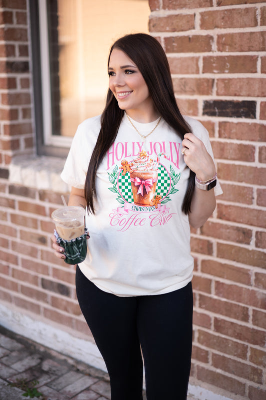 HOLLY JOLLY COFFEE CLUB TEE