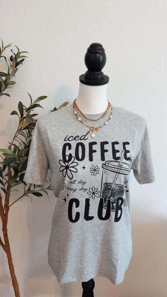 ICED COFFEE CLUB IN ASH GREY