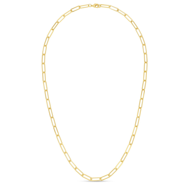 GOLD PLATED PAPERCLIP CHAIN NECKLACE