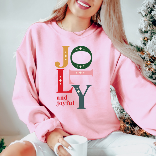 JOLLY & JOYFUL SWEATER || PINK