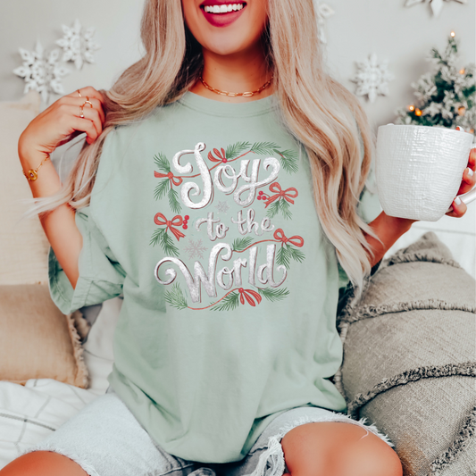 JOY TO THE WORLD TEE || BAY BLUE