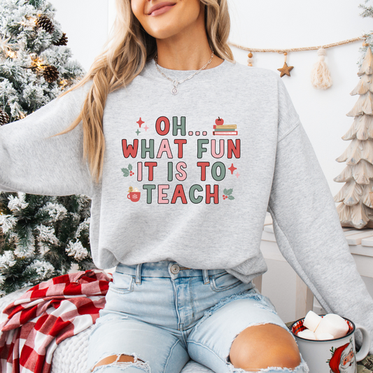 OH WHAT FUN IT IS TO TEACH || ASH GRAY SWEATER