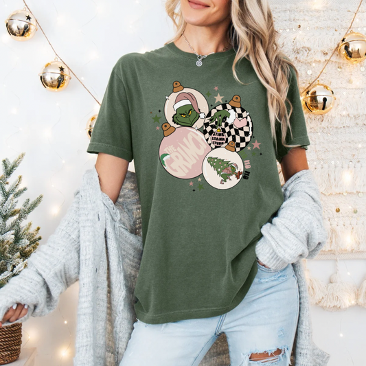 GRINCH ORNAMENT TEE || HEMP GREEN